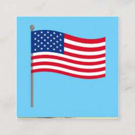 amerikansk flagga fyrkantigt visitkort