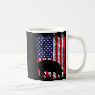 Amerikansk flagga G Vintage gårdsdjur Patriotisk b Kaffemugg