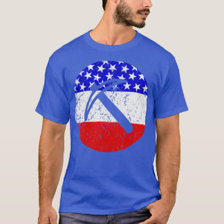 Amerikansk Flagga Geolog Miner Plocka T Shirt