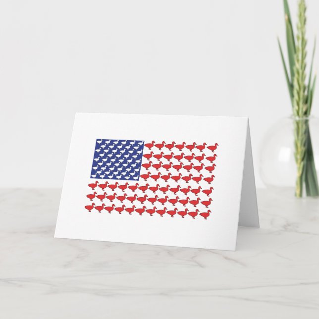 Amerikansk Flagga gjord av Ankor Helgkort (Framsida)