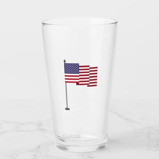 Amerikansk flagga glaskopp (Framsida)