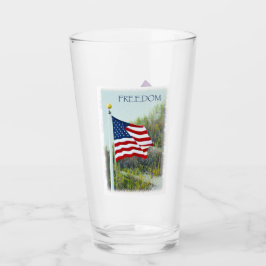 Amerikansk Flagga Glaskopp