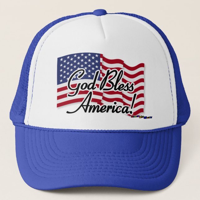 Amerikansk flagga - Gud välsigne Amerika! Keps (Framsida)