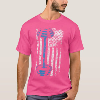 Amerikansk Flagga Gym och Fitness Weight Lyfts Gif T Shirt