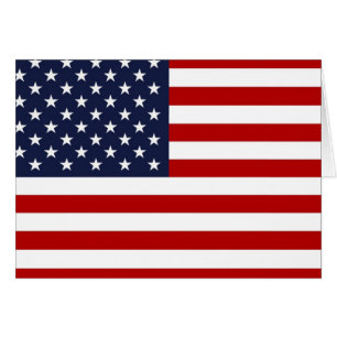 Amerikansk Flagga Hälsningskort