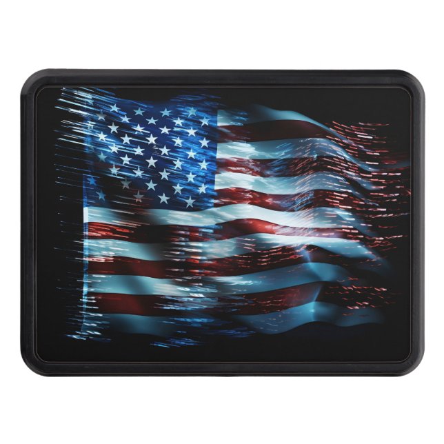 Amerikansk flagga hologram dragkroksskydd (Framsidan)