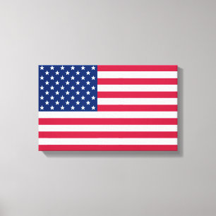 Amerikansk Flagga Home Office Decor Wrapped Canvas