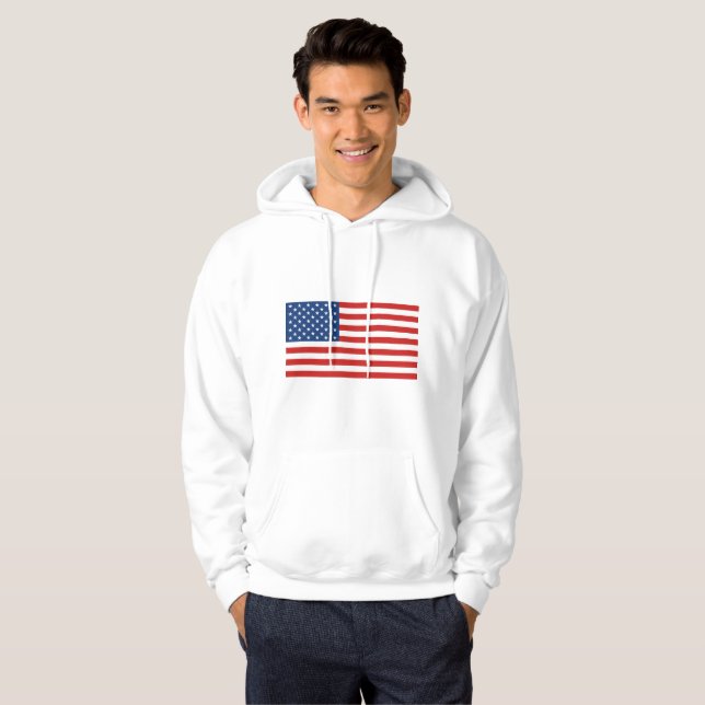 Amerikansk Flagga Hoodie (Hel framsida)