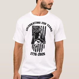 Amerikansk Flagga Hunting and Fishing Patriotic T Shirt