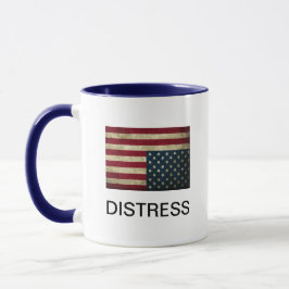 Amerikansk Flagga i Distress Coffee Mugg