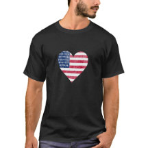 Amerikansk flagga i hjärtat