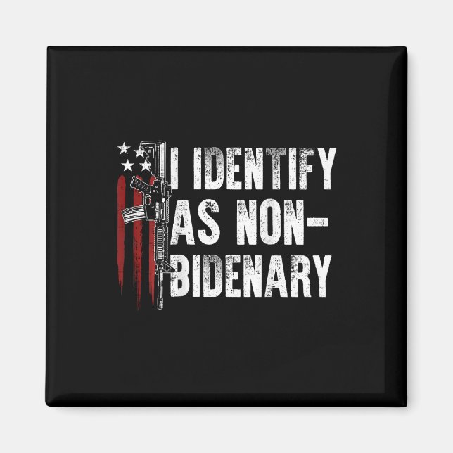 Amerikansk Flagga I identifierar sig som icke-bide Magnet (Framsidan)