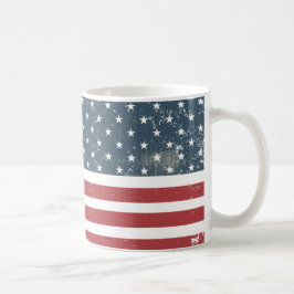 amerikansk flagga i nöd kaffemugg