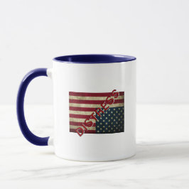 Amerikansk flagga i nöd kaffemugg