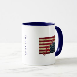 Amerikansk flagga i nöd kaffemugg