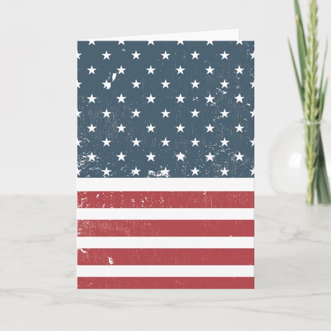 amerikansk flagga i nöd kort (Framsida)