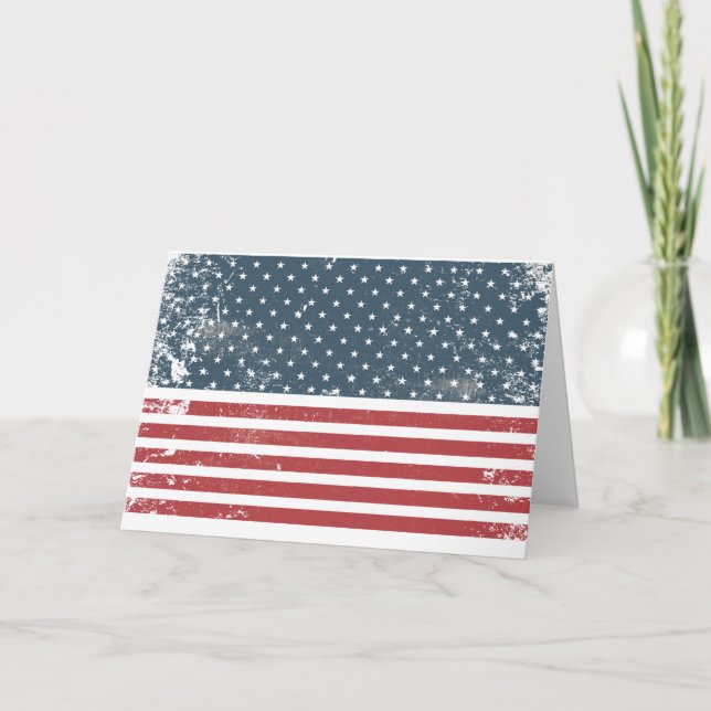 amerikansk flagga i nöd kort (Framsida)