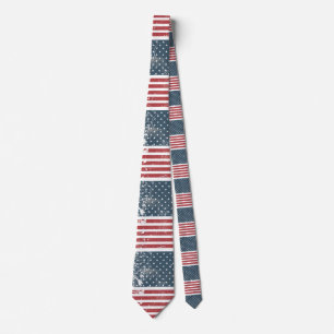 amerikansk flagga i nöd slips
