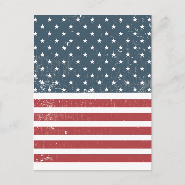 amerikansk flagga i nöd vykort (Framsida)