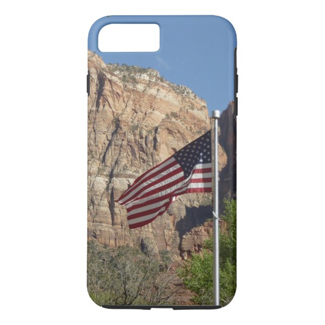 Amerikansk Flagga i Zion nationalpark I Case-Mate iPhone Skal (Baksida)