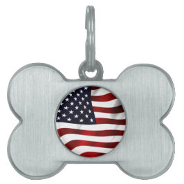 Amerikansk Flagga ID-bricka Husdjur