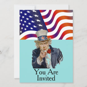 Amerikansk Flagga Inbjudningar