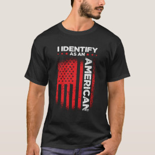 Amerikansk Flagga jag bekänner mig som amerikan T Shirt