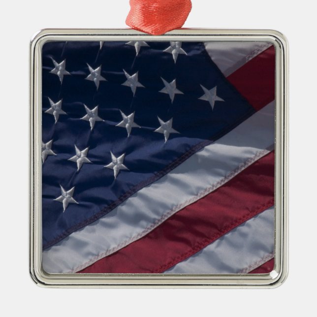 Amerikansk flagga. julgransprydnad metall (Framsidan)