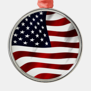 Amerikansk Flagga Julgransprydnad Metall