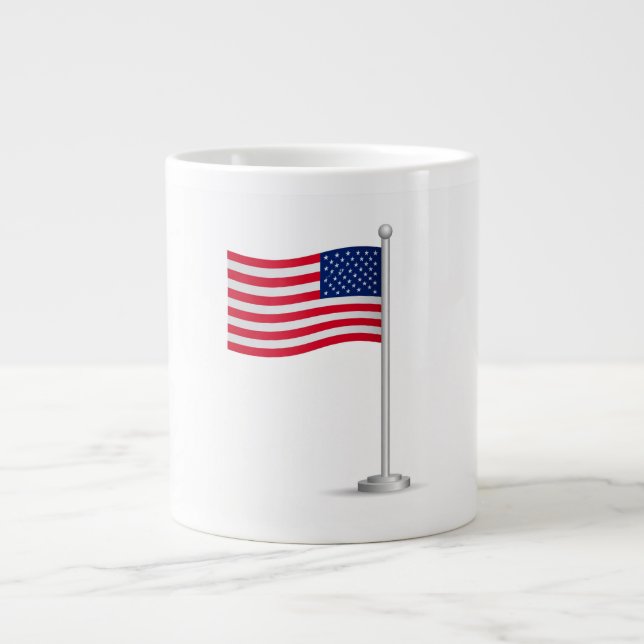amerikansk flagga jumbo mugg (Framsidan)