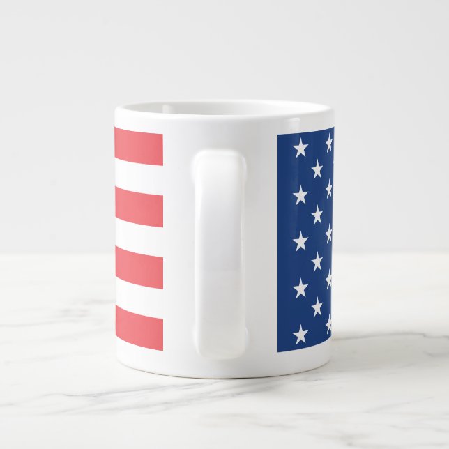 Amerikansk Flagga Jumbo Mugg (Baksidan)