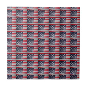 Amerikansk Flagga Kakelplatta