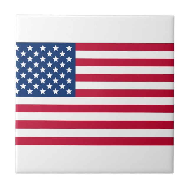 Amerikansk Flagga Kakelplatta (Framsidan)