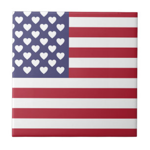 Amerikansk flagga kakelplatta