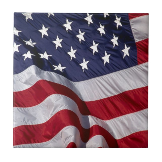 Amerikansk Flagga Kakelplatta (Framsidan)