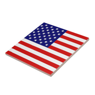 Amerikansk Flagga Kakelplatta