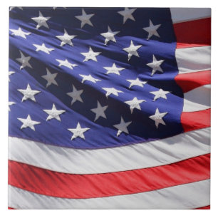 Amerikansk Flagga Kakelplatta