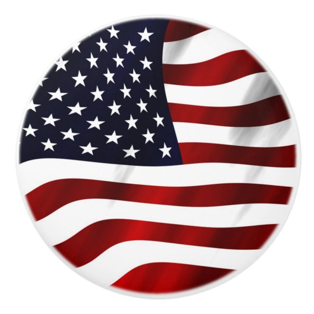 Amerikansk Flagga Knopp (Framsidan)