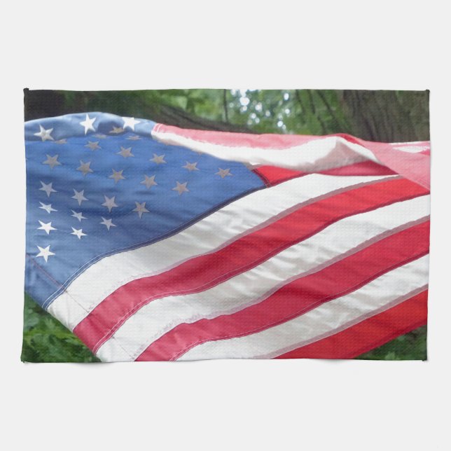 Amerikansk Flagga Kökshandduk (Horisontell)