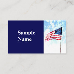 Amerikansk flagga-konst patriotisk design visitkort