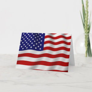 Amerikansk Flagga Kort