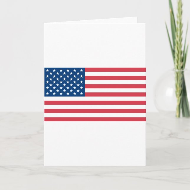 Amerikansk Flagga Kort (Framsida)