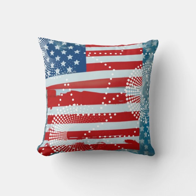 Amerikansk Flagga Kudde (Framsida)