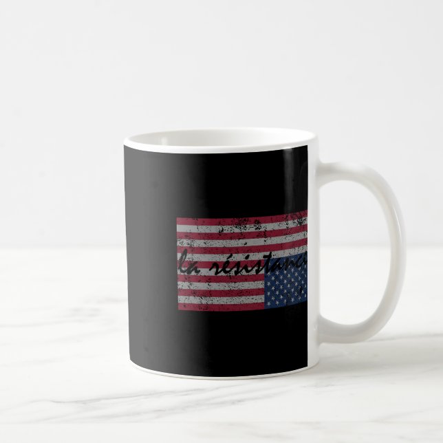 Amerikansk Flagga La Resistance Resistent uppifrån Kaffemugg (Höger)