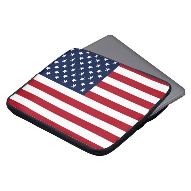 Amerikansk Flagga Laptop Fodral (Framsida topp)