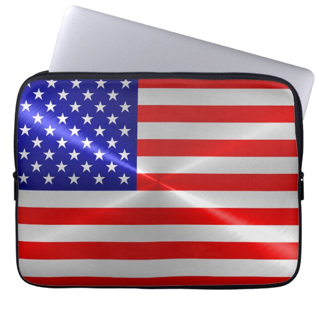 Amerikansk Flagga Laptop Fodral (Framsidan)