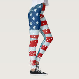 Amerikansk Flagga Leggings