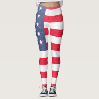 Amerikansk Flagga Leggings