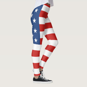 Amerikansk Flagga Leggings