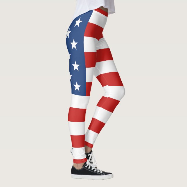 Amerikansk Flagga Leggings (Höger)
